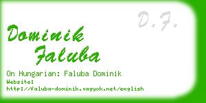 dominik faluba business card